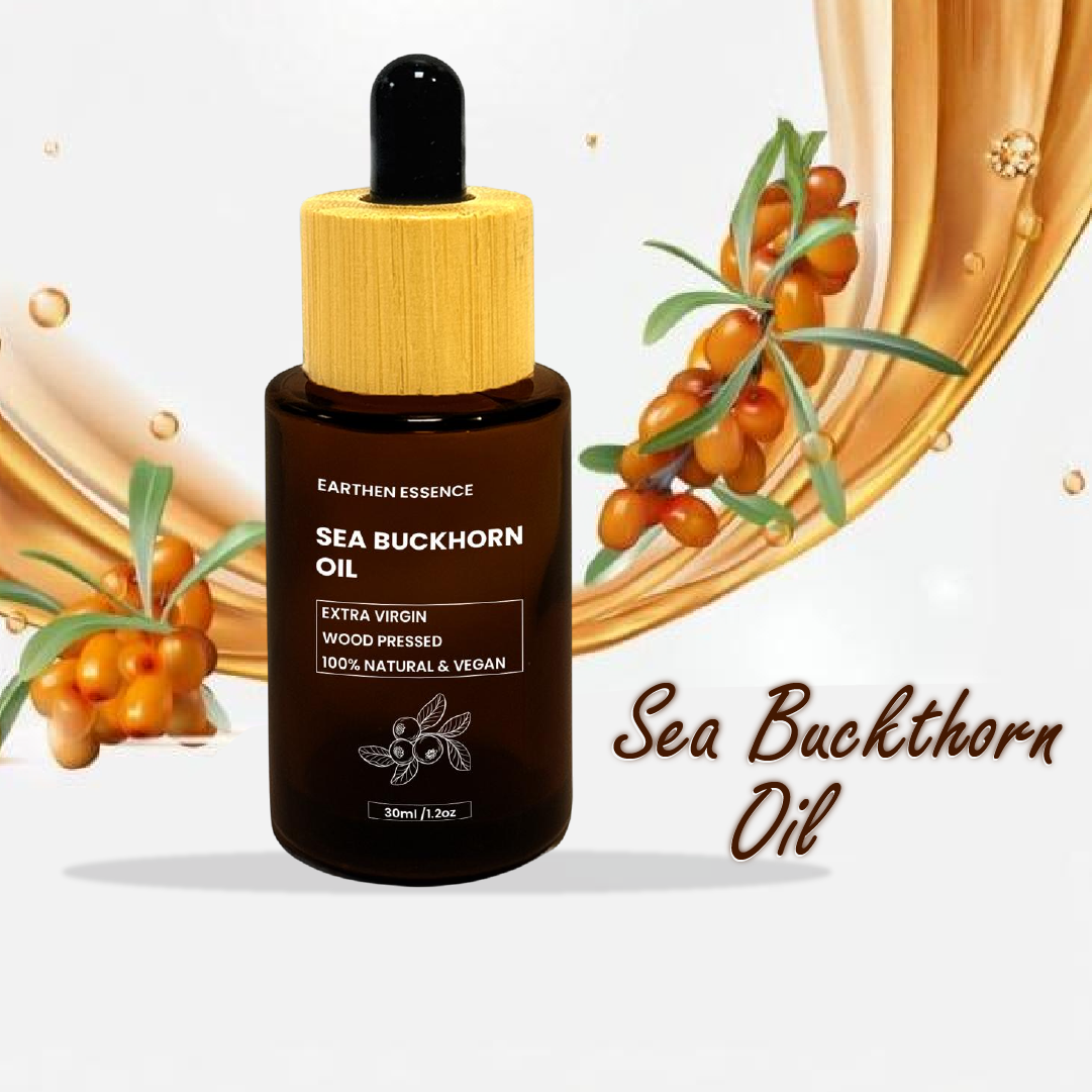 Organic SEABUCKTHORN Oil | Miracle Oil, with 4 Omega Fatty Acid | Therapeutic Grade Wood Pressed Edible Oil | For Skincare and Haircare | 100% Pure and Natural | Extracted with Traditional Wood Pressed Method | 30ml