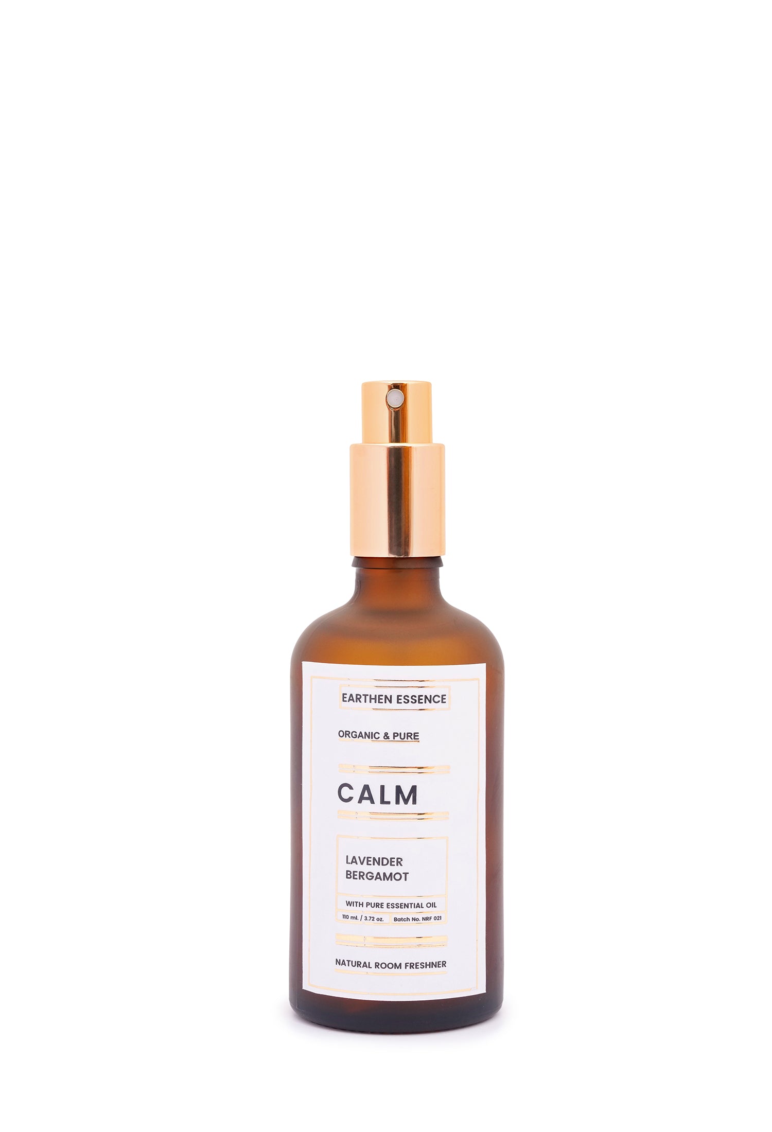 CALM Organic Room Spray Freshner, Linen and Pillow Spray 110 ml with Pure Essential Oil LAVENDER and BERGAMOT.