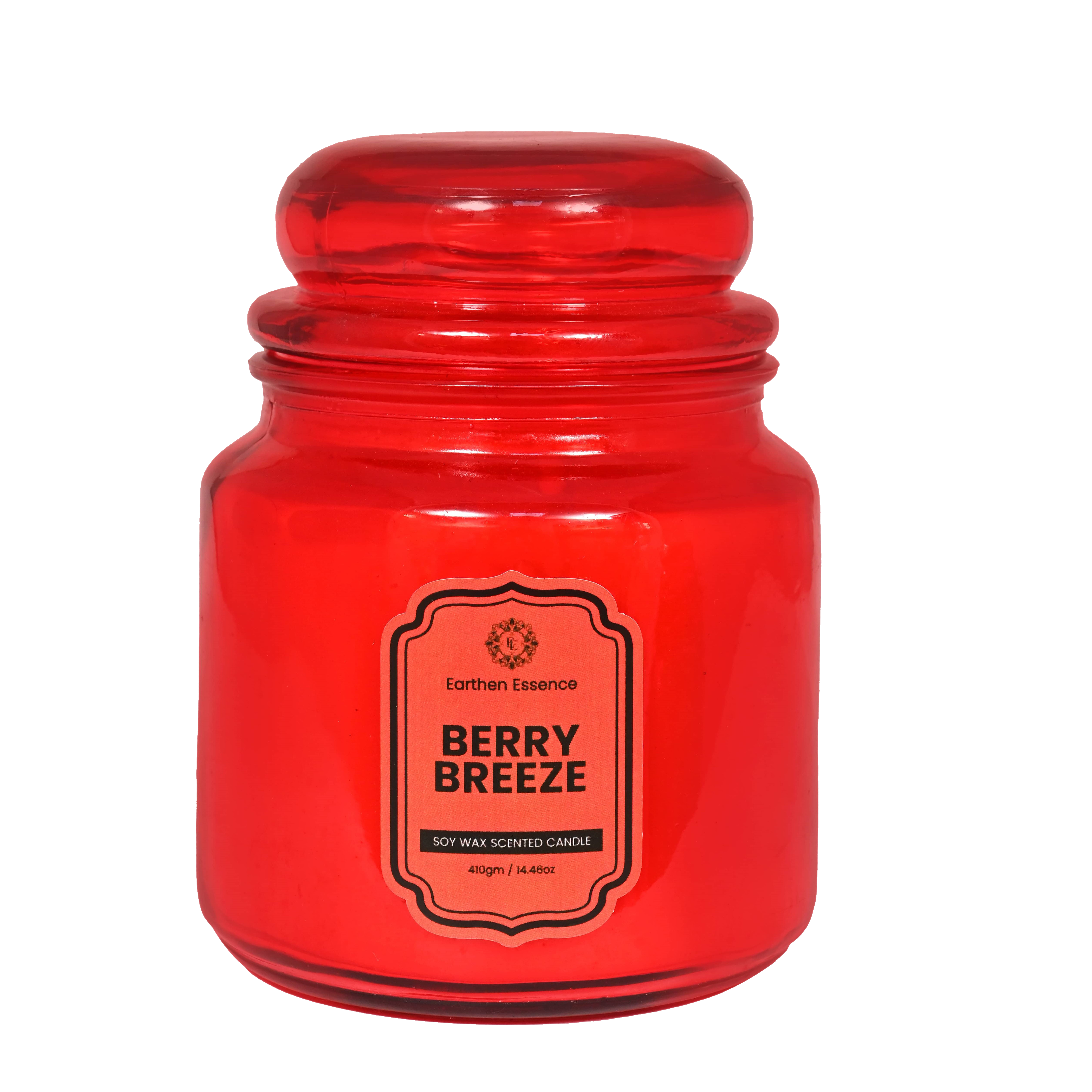 Earthen Essence Yankee Jar Luxury Scented Candle BERRY BREEZE | 100% Natural Soy Wax Eco-friendly | Smokeless & Non-Toxic | Hand poured 3 Wick Lead Free Cotton wick | Re Usable Jar