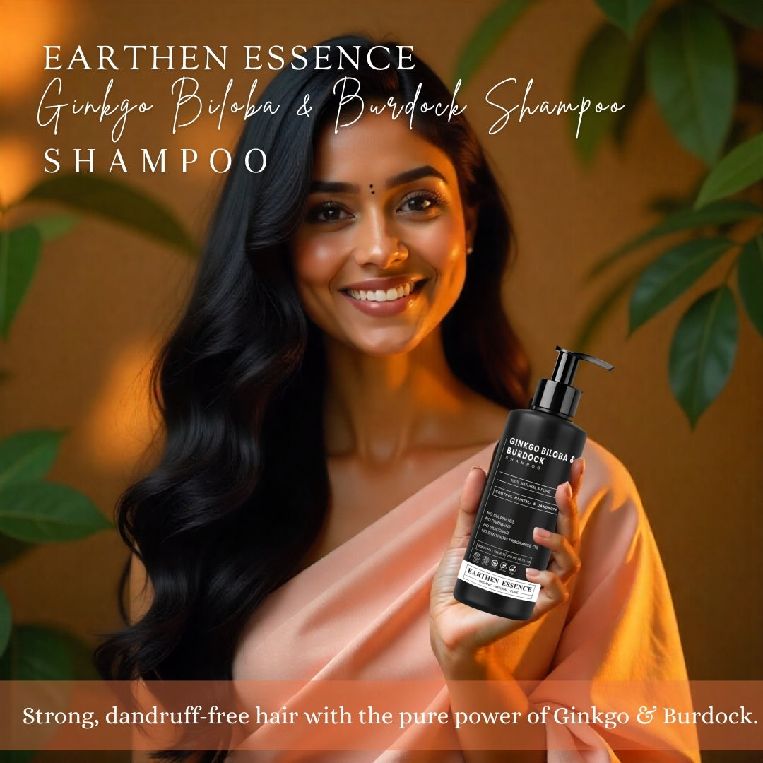 GINKGO BILOBA & BURDOCK Shampoo | Natural Remedy For Hairfall & Dandruff | 100ml