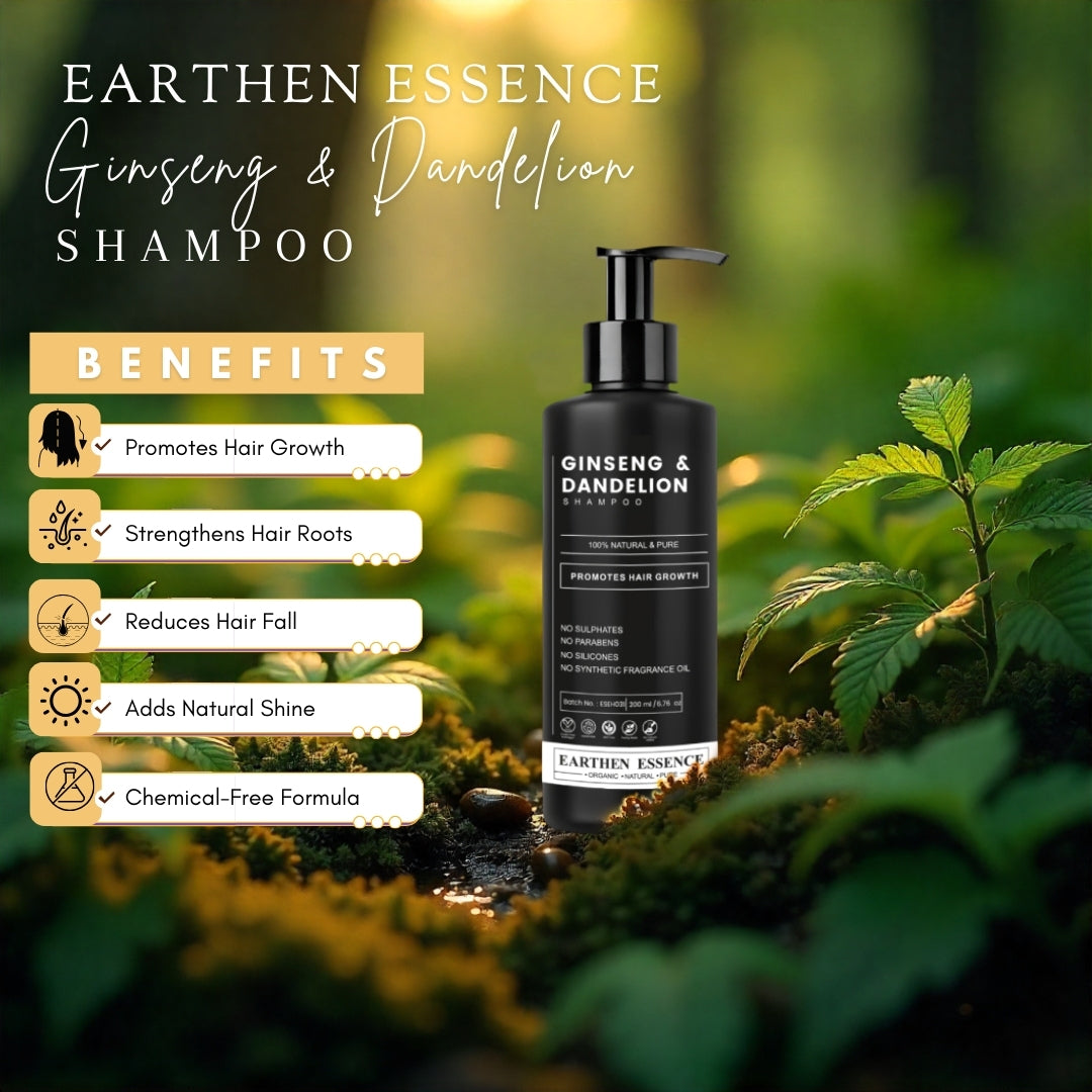 GINSENG & DANDELION Shampoo | Natural Remedy For Hair fall and Damaged Hair