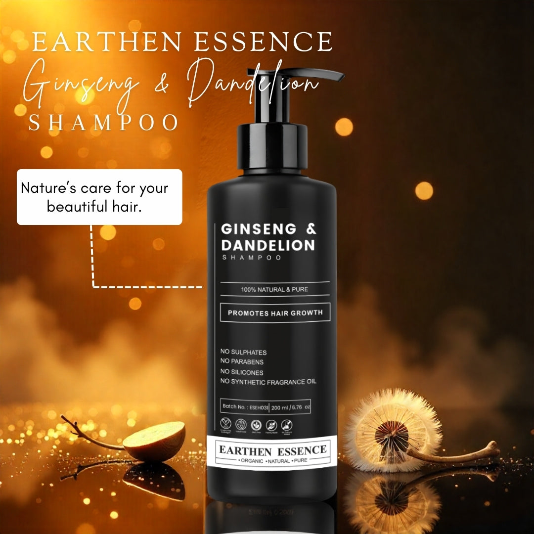 GINSENG & DANDELION Shampoo | Natural Remedy For Hair fall and Damaged Hair