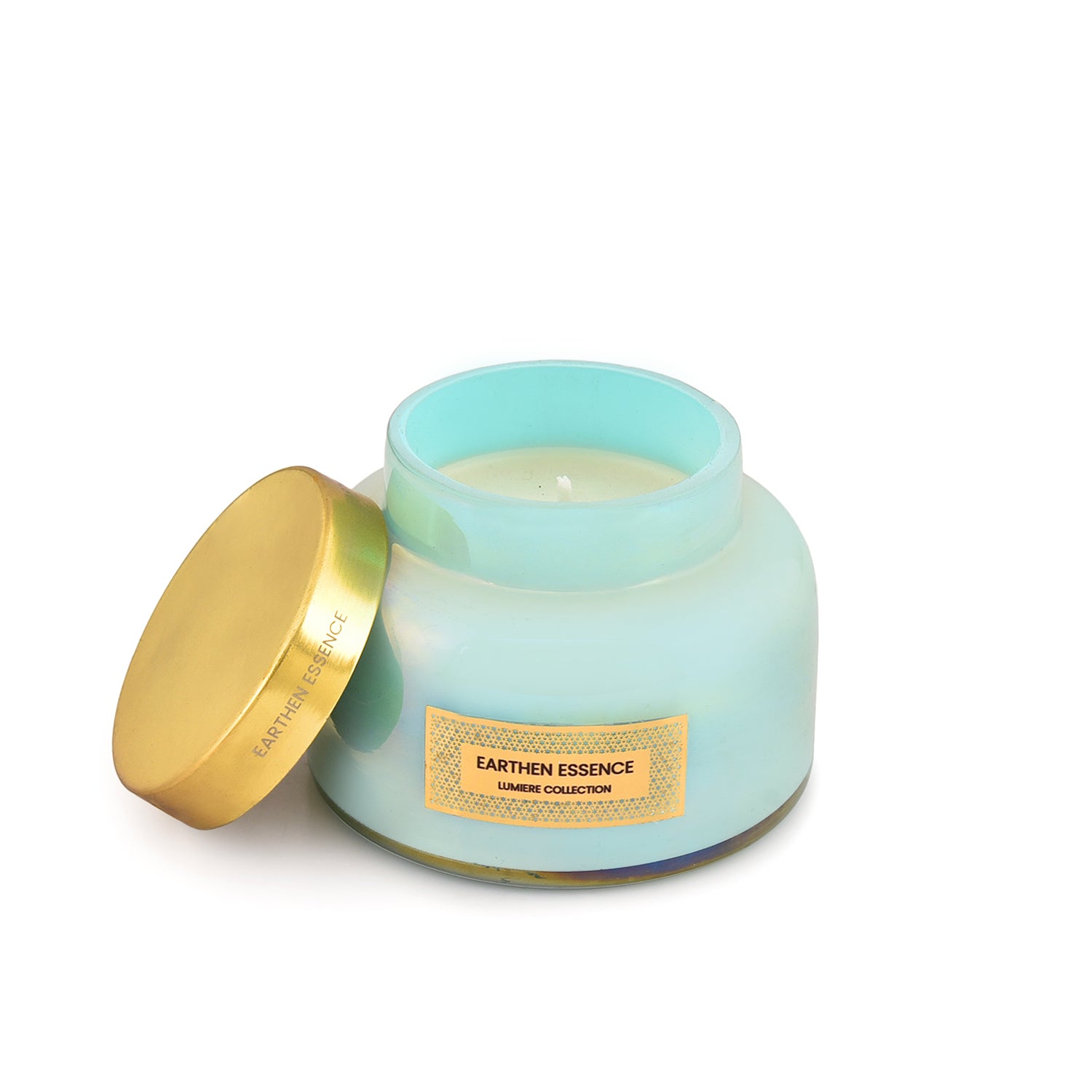 Earthen Essence Luxury Scented Candle LAGOON LIGHT | With IFRA Certified Fragrance | 100% Natural Soy Wax Eco-friendly | Smokeless & Non-Toxic | Hand Poured,  With German Cotton Wick | 300gm