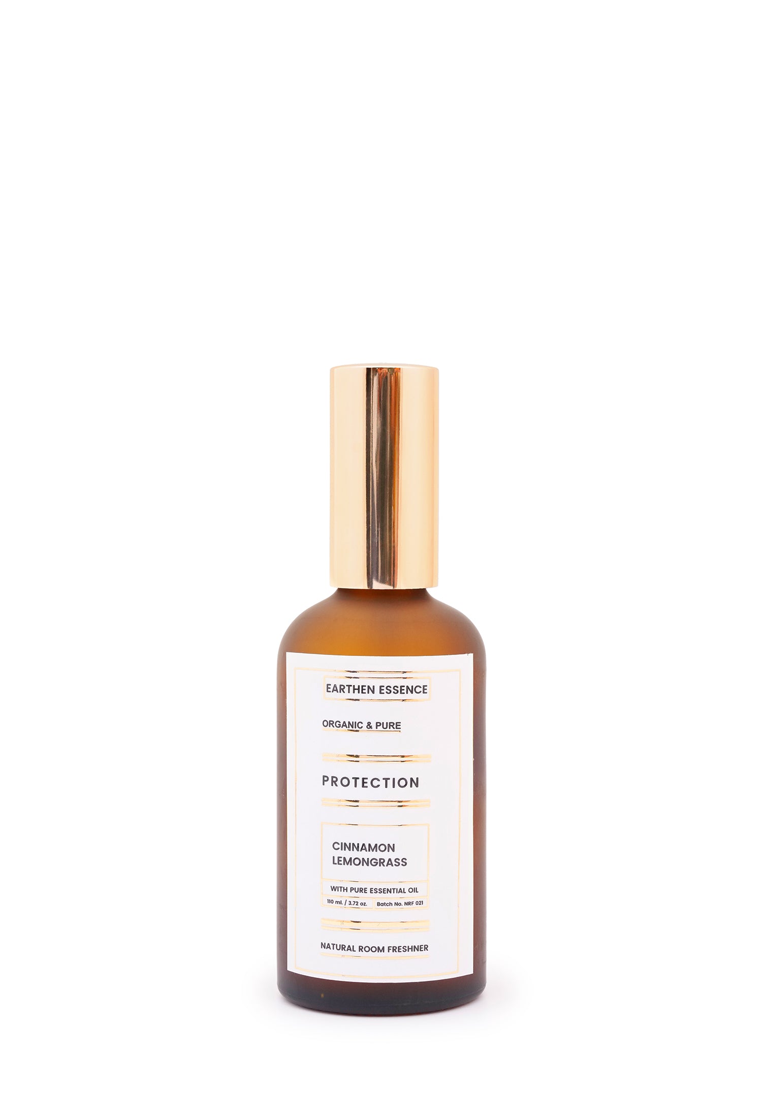 PROTECTION Organic Room Spray Freshner, Linen and Pillow Spray 110 ml with Pure Essential Oil CINNAMON and LEMONGRASS.