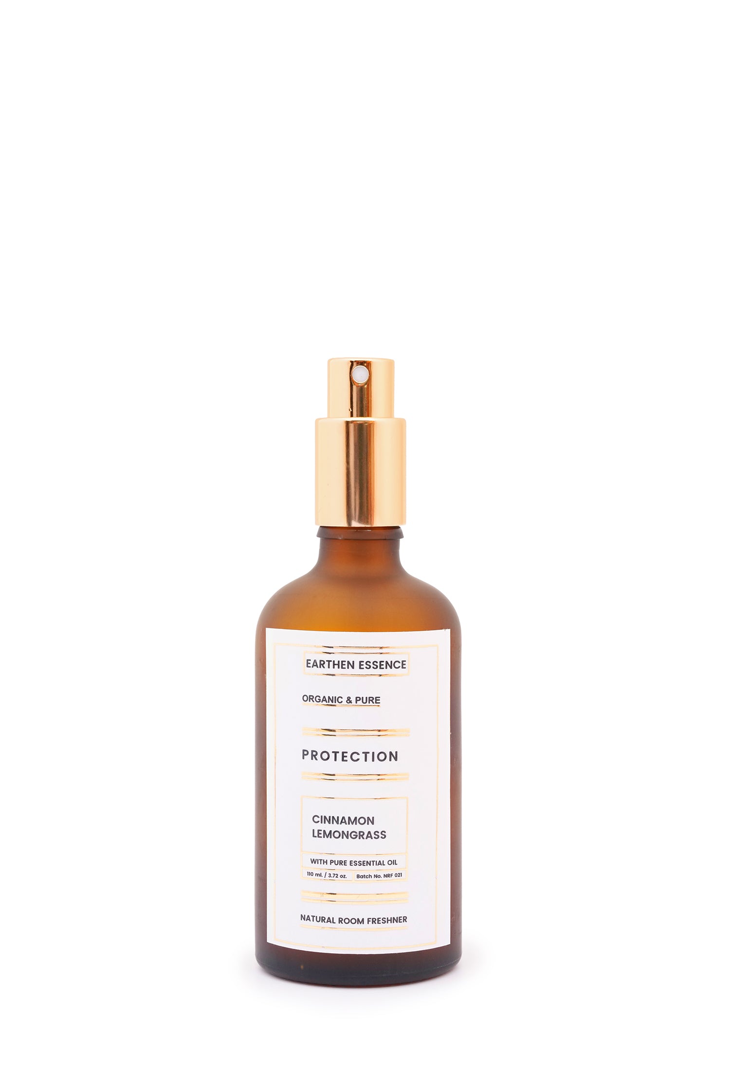 PROTECTION Organic Room Spray Freshner, Linen and Pillow Spray 110 ml with Pure Essential Oil CINNAMON and LEMONGRASS.