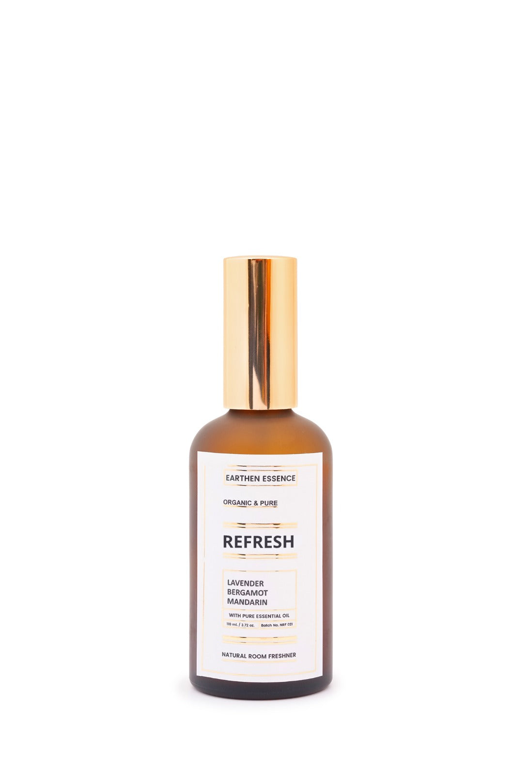 REFRESH Organic Room Spray \ Freshner, Linen and Pillow Spray 110 ml with Pure Essential Oil LAVENDER, BERGAMOT & MANDARIN
