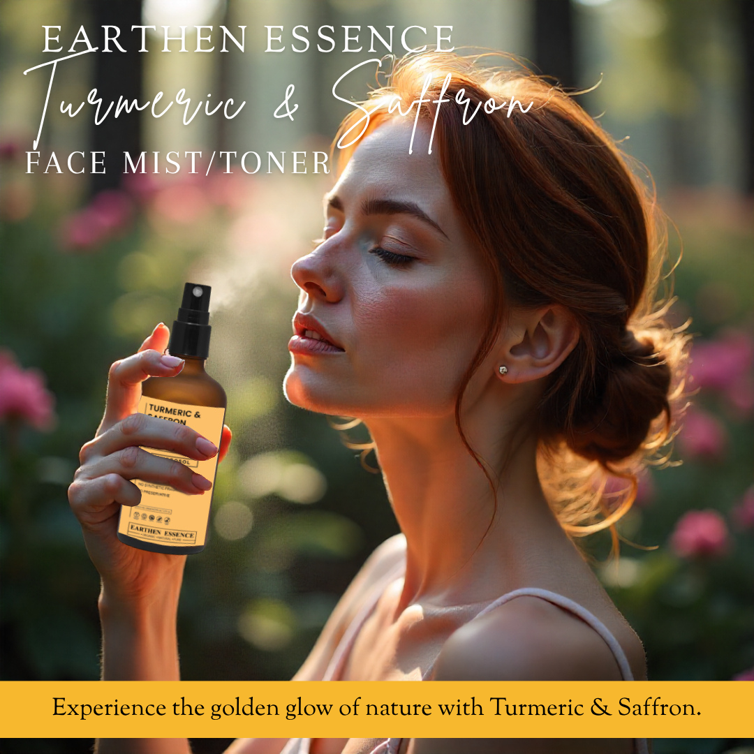 TURMERIC and SAFFRON Face Mist / Toner | Pure Hydrosol | Skin Brightening, Antiaging and Radiance | For All Skin Types | 100ml
