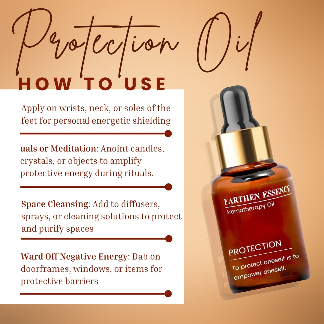 Aromatherapy oil PROTECTION | Blend Of Pure Essential Oils | 100% Therapeutic Essential Oil | Protection From Negative Energy | Wards Off From evil Eye | 100% Pure & Natural | Easy To Use| 10 ml