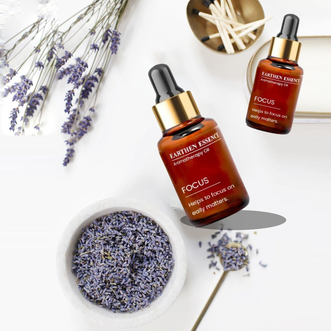 Aromatherapy oil FOCUS | Blend of pure Essential Oils| 100% Therapeutic Essential Oil | Improve Concentration | 100% Pure & Natural | Easy To Use| 10ml