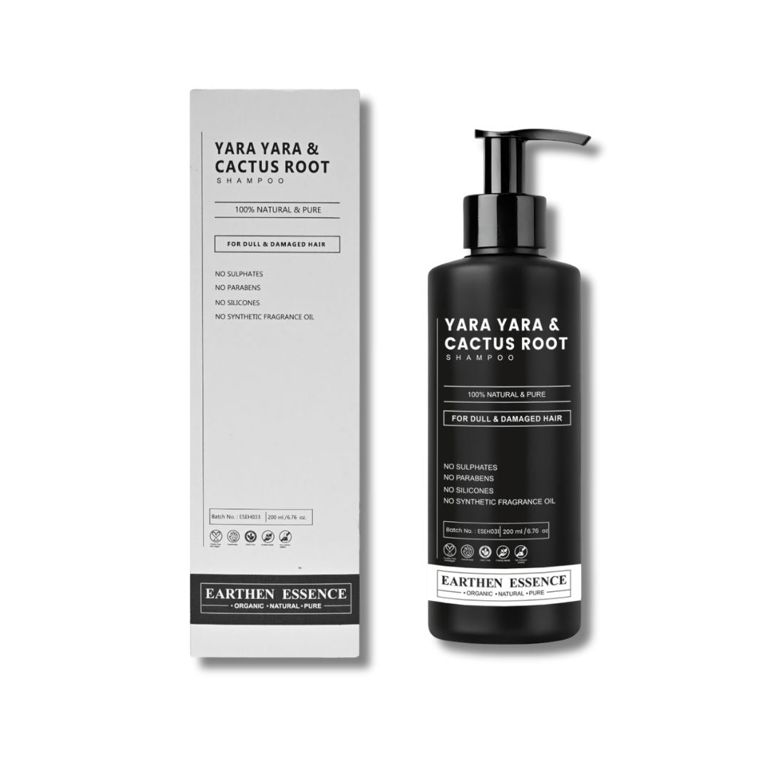 YARAYARA & CACTUS ROOT Shampo for Dull & Damaged Hair | Natural hair Cleanser | Sulphate & Parabeen free | 100ml