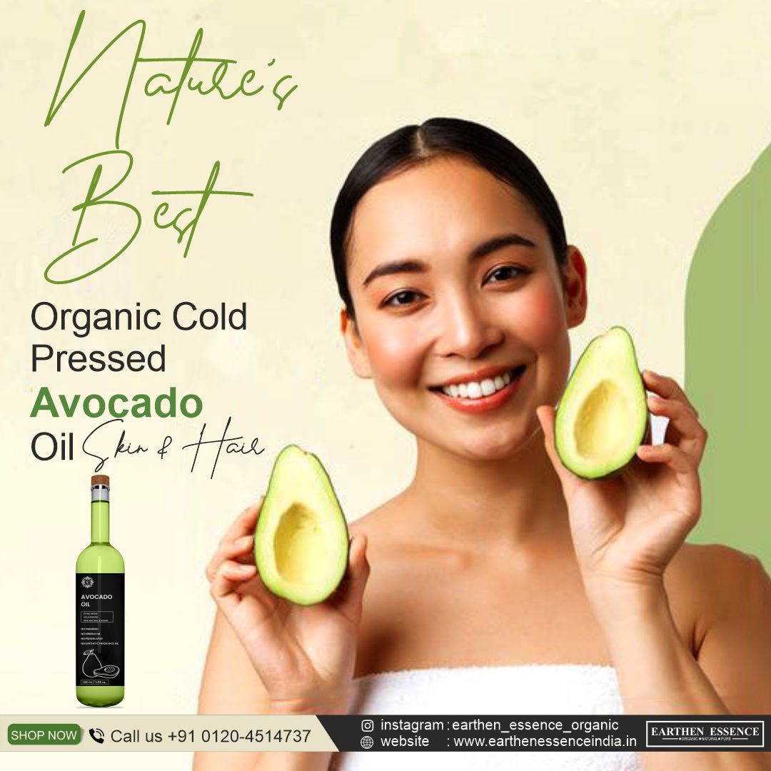 Organic AVOCADO Oil | Woodpressed | Rich With Antioxidant and Omega 3 | for Skin Care, Nourished Hair & Body | Extracted with Traditional Wood Pressed Method |100 ml