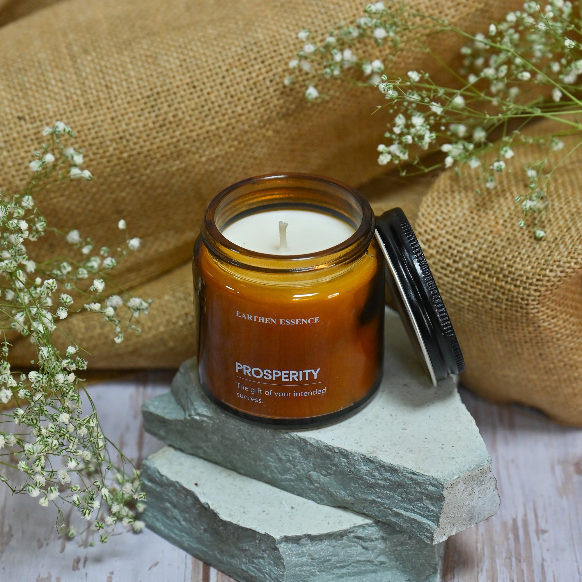 Aromatherapy | Meditation Candle -PROSPERITY |To Attract Abundance, Wealth, Success & Prosperity | With Pure Soy Wax & Blend of Pure Essential Oil | 100gm