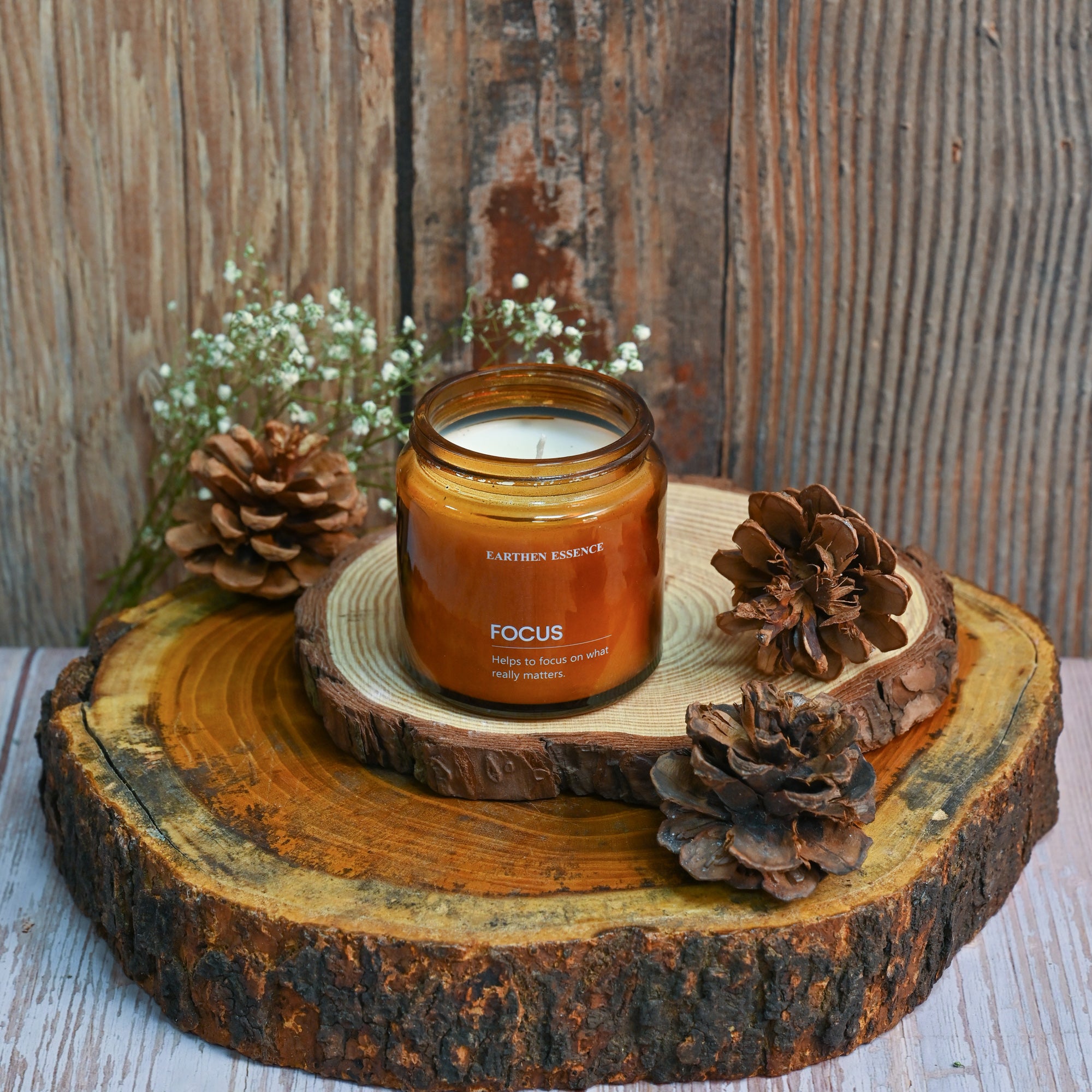 Aromatherapy | Meditation Candle -FOCUS | For Concentration, Clarity, Focus & Productivity | With Pure Soy Wax & Blend of Pure Essential Oil | 100gm