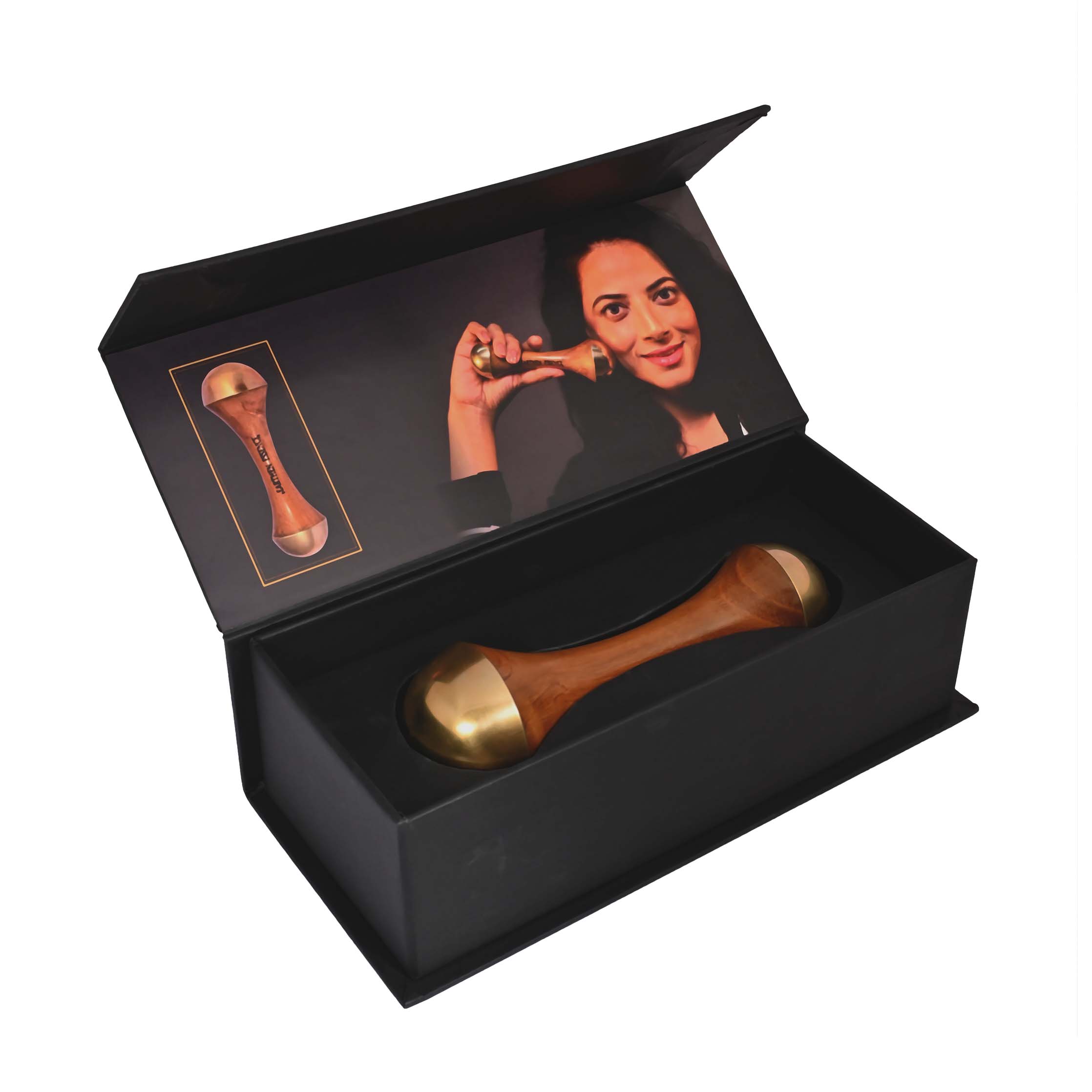 Pure KANSA WAND Dual for Glowing, Firm and Radiant skin | Ayurveda Face Yoga Beauty Tool - Facial, Neck & Under-eye Massage - Toning, Sculpting and Uplifting (Double Dome)