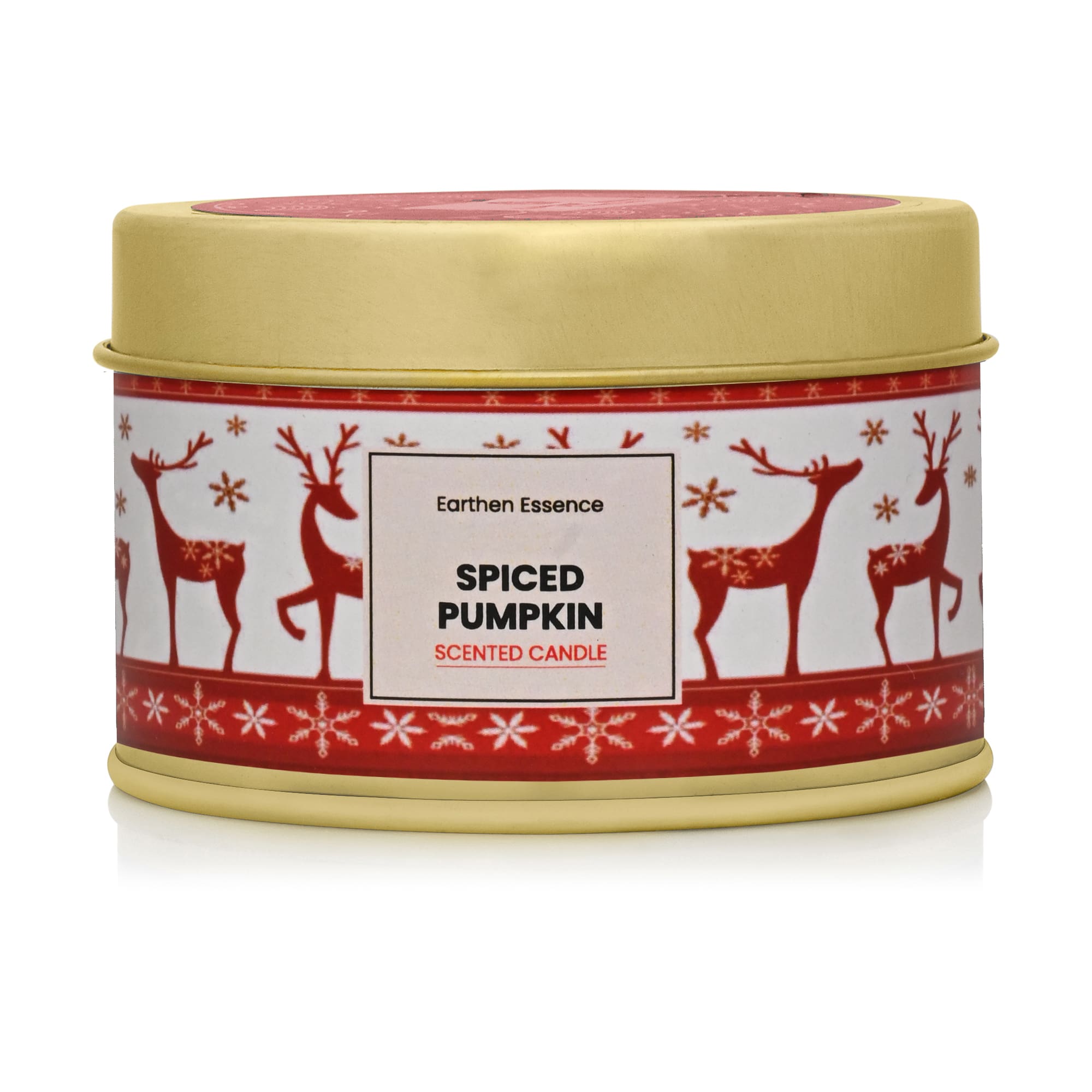 SPICED PUMPKIN Fragrance Pure Soy Wax Luxury Scented Candle | Christmas Candle | | 100% Natural Wax & Lead Free Cotton Wick | Upto 18 Hours of Clean Burning | Smokeless & Non-Toxic Candles | 110gm