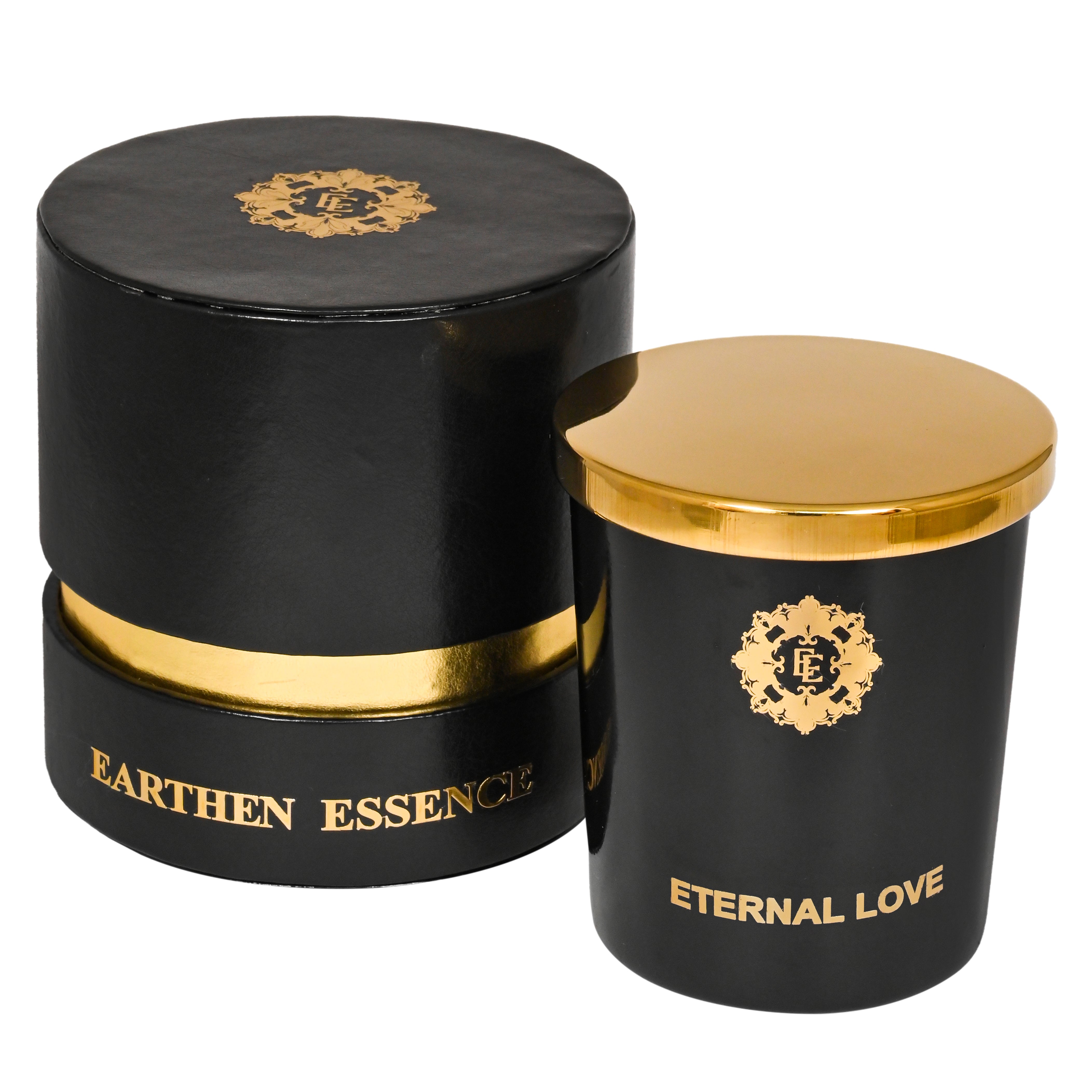 Luxury Scented Candle ETERNAL LOVE | 100% Natural Wax & Lead Free Cotton Wick | Upto 55 Hours of Clean Burning | Smokeless & Non-Toxic Candles | 290gm