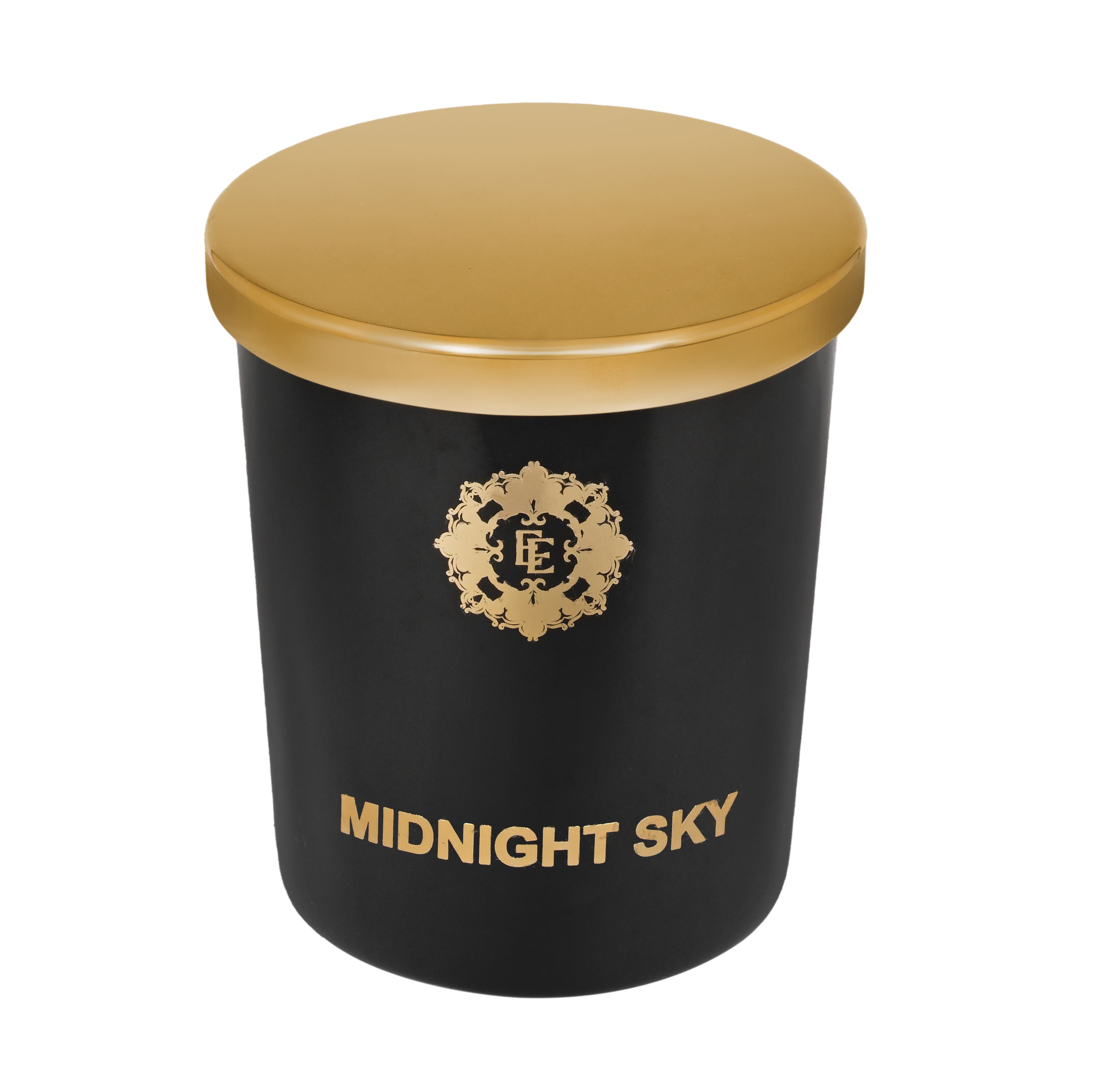 Luxury Scented Candle MIDNIGHT SKY | 100% Natural Wax & Lead Free Cotton Wick | Upto 55 Hours of Clean Burning | Smokeless & Non-Toxic Candles | 290gm