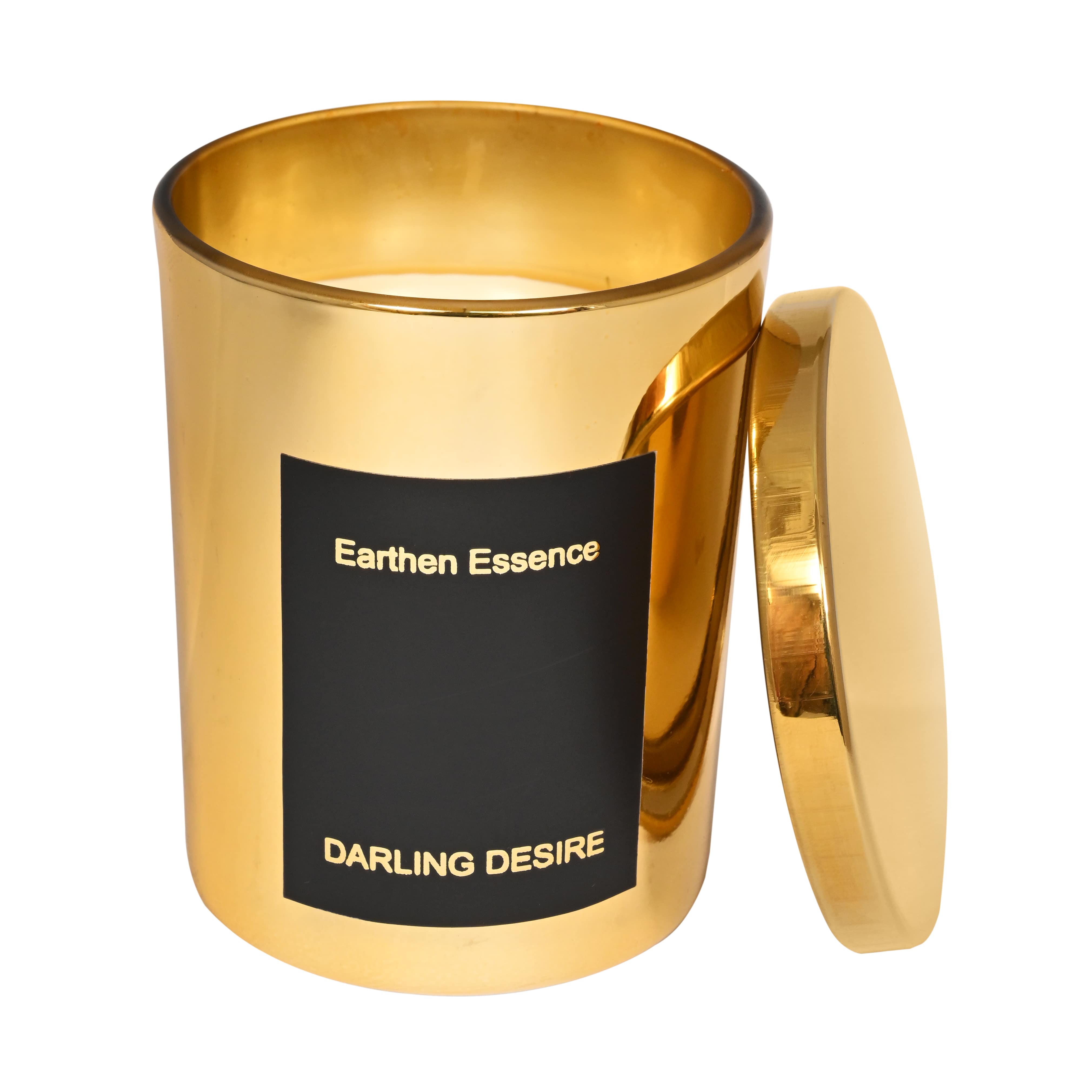 Luxury Scented Candle DARLING DESIRE | 100% Natural Wax & Lead Free Cotton Wick | Upto 55 Hours of Clean Burning | Smokeless & Non-Toxic Candles | 290gm
