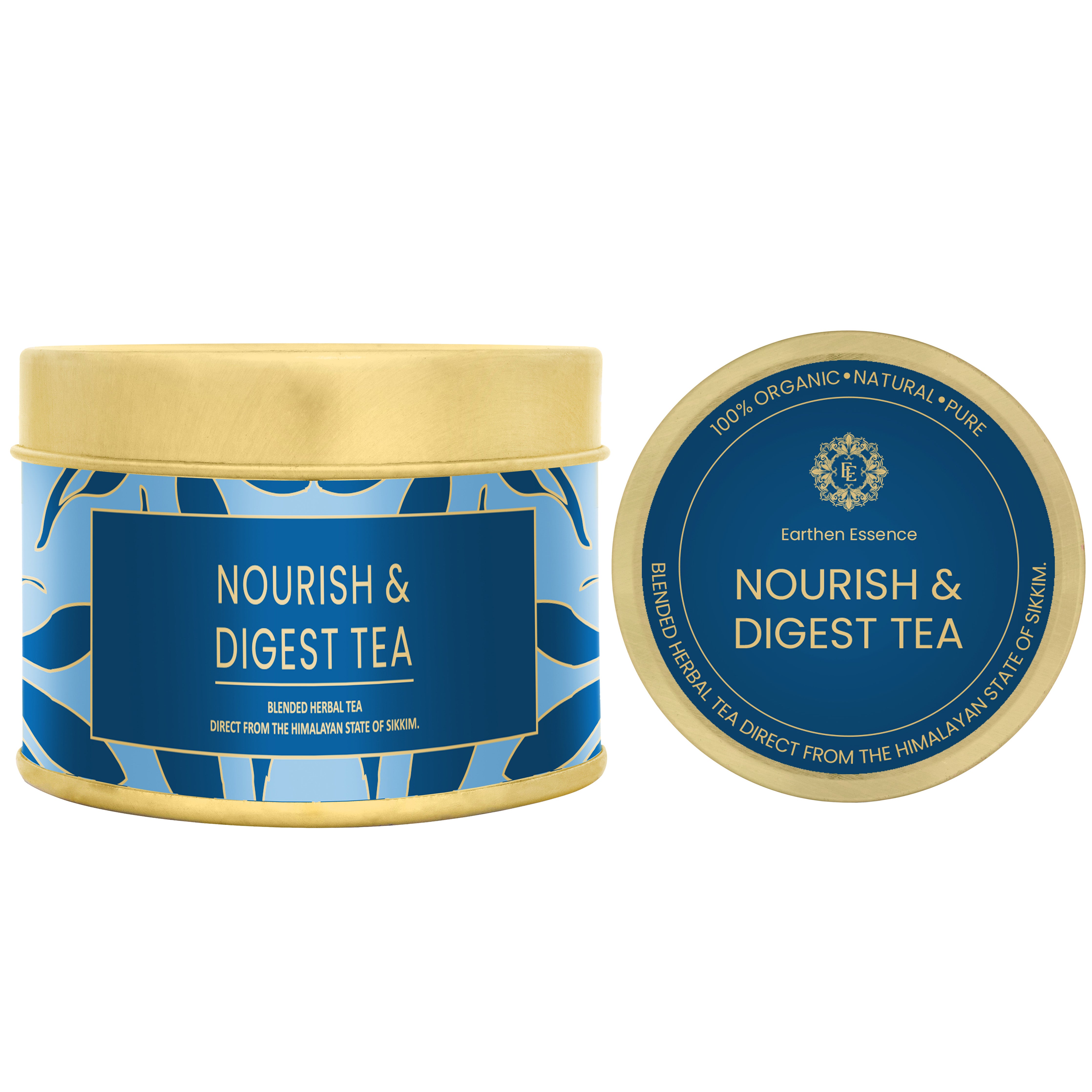 NOURISH & DIGEST Tea | Green Tea and Blend of 12 Nourishing Herbs | Healing Tea, For Gut Health and Improve Digestion | 100gm