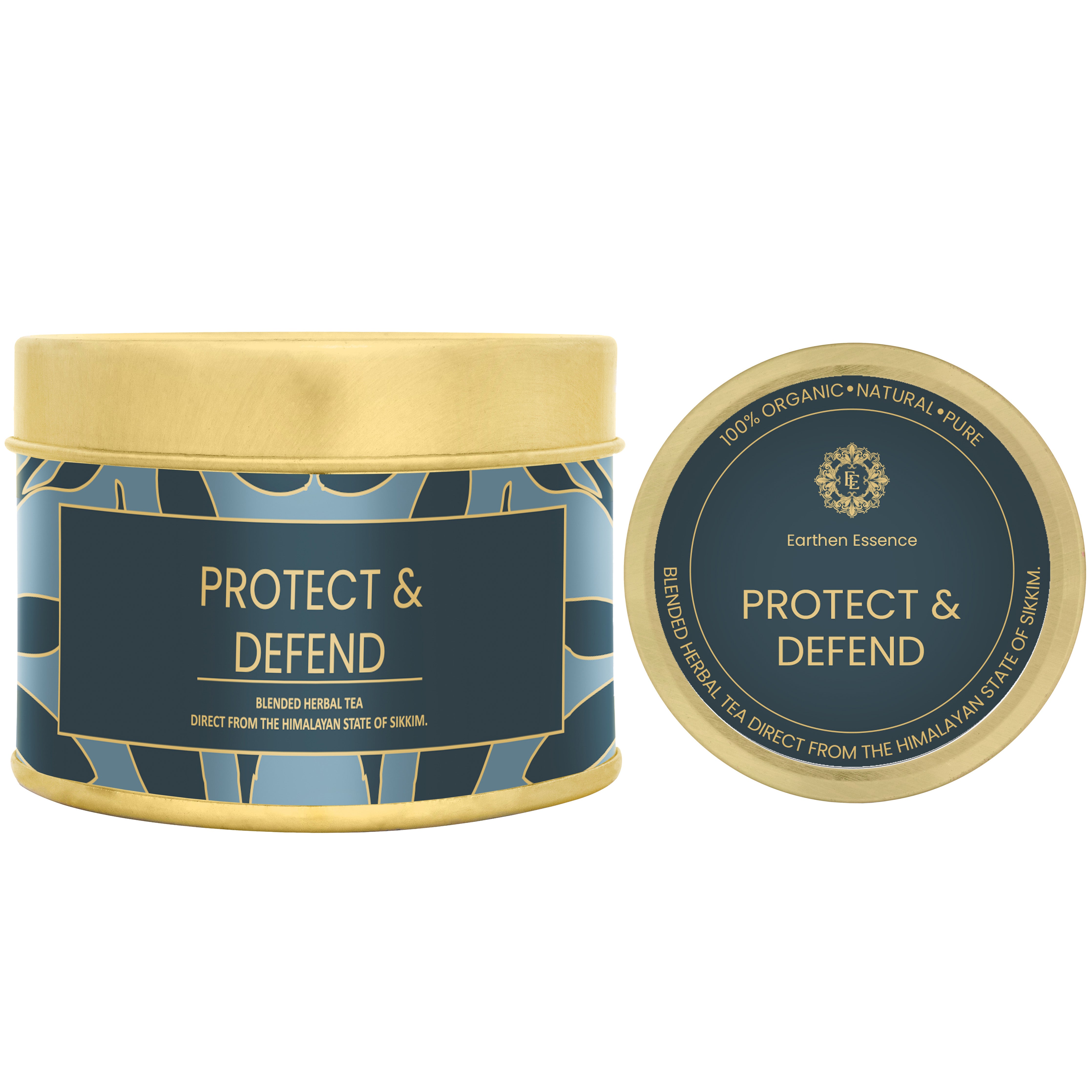 PROTECT & DEFEND Herbal Tea | Green Tea and Blend of 12 Herbs | Healing Tea, Helps Protect From Cough & Cold, Strengthen Immunity | 100gm