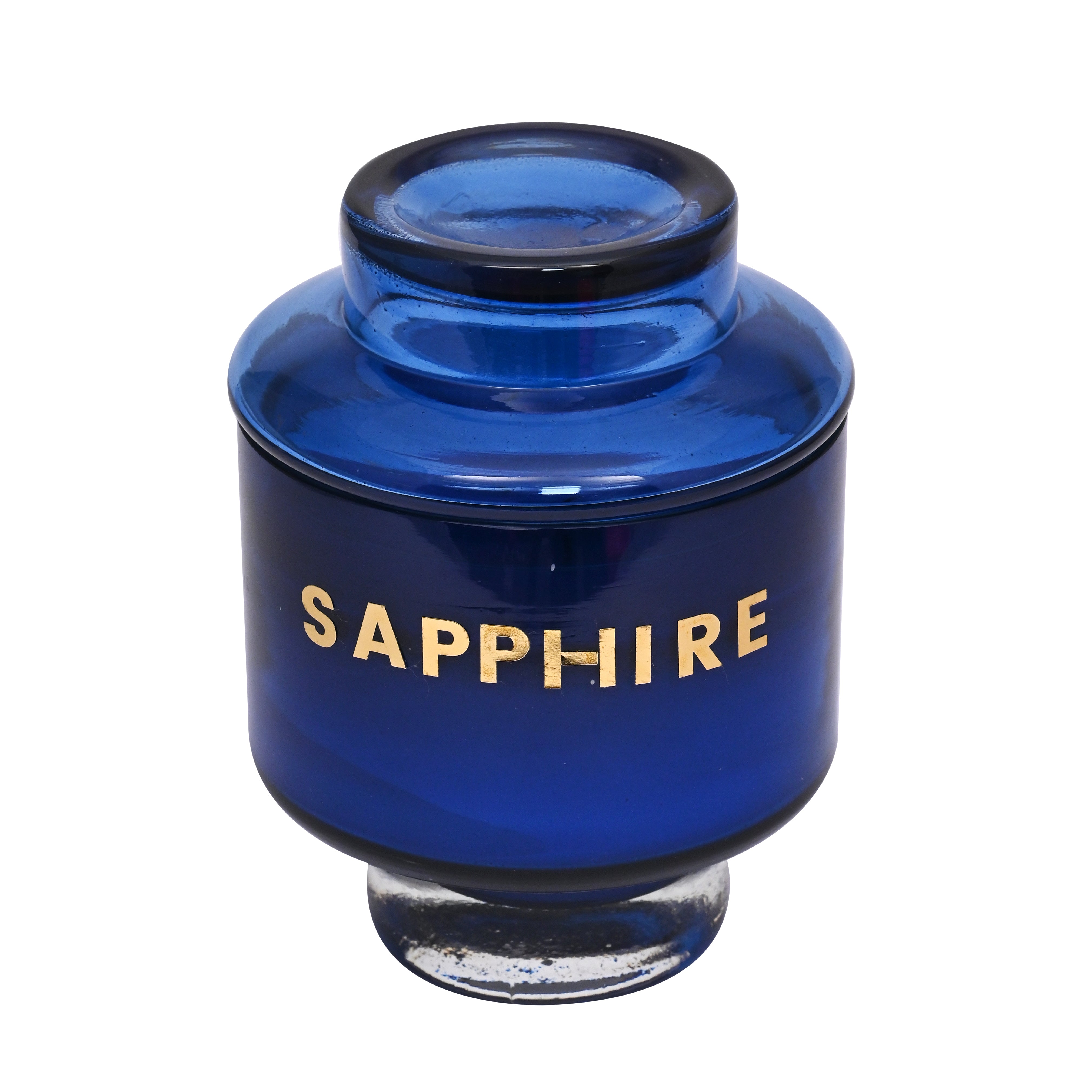 Earthen Essence Luxury Scented Candle SAPPHIRE | Serene Aroma | 100% Natural Soy Wax Eco-friendly | Smokeless & Non-Toxic | Hand poured 3 Wick Lead Free Cotton wick | Re Usable Jar | 380gm