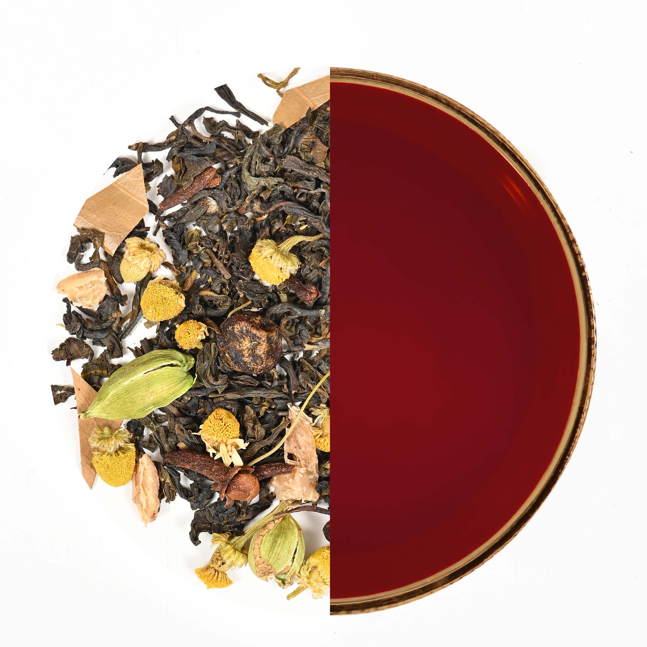 SEVEN SPICES TEA - Blended Herbal  Green Tea