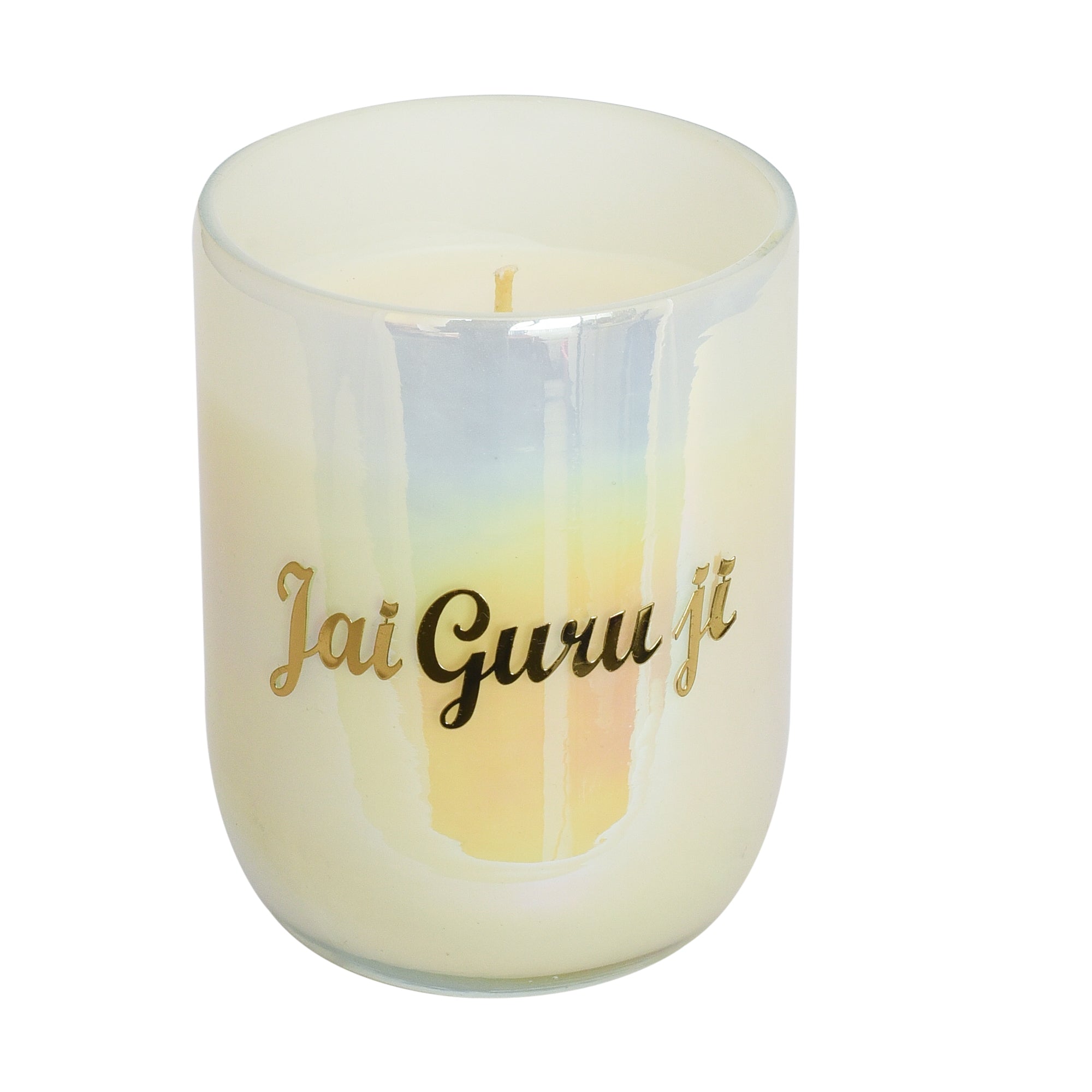 Earthen Essence DIVINE Luxury Scented Candle JAI GURUJEE | With IFRA Certified Fragrance MOGRA & ROSE | 100% Natural Soy Wax Eco-friendly | Smokeless & Non-Toxic | Hand Poured With German Cotton  Wick  | 220gm