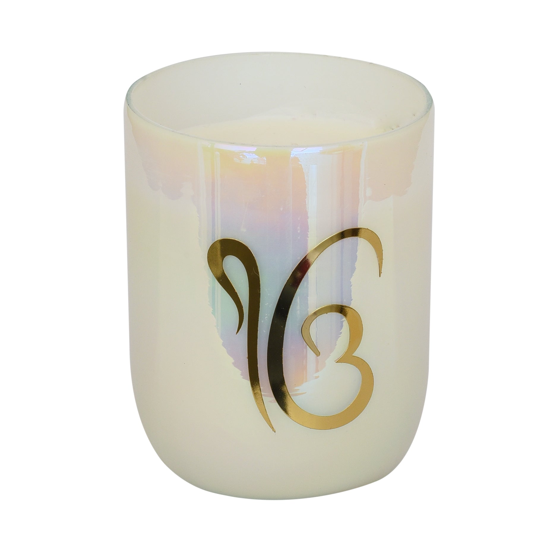 Earthen Essence DIVINE Luxury Scented Candle ONKAAR | With IFRA Certified Fragrance JASMINE & ROSE | 100% Natural Soy Wax Eco-friendly | Smokeless & Non-Toxic | Hand Poured Cotton With German Wick | 220gm