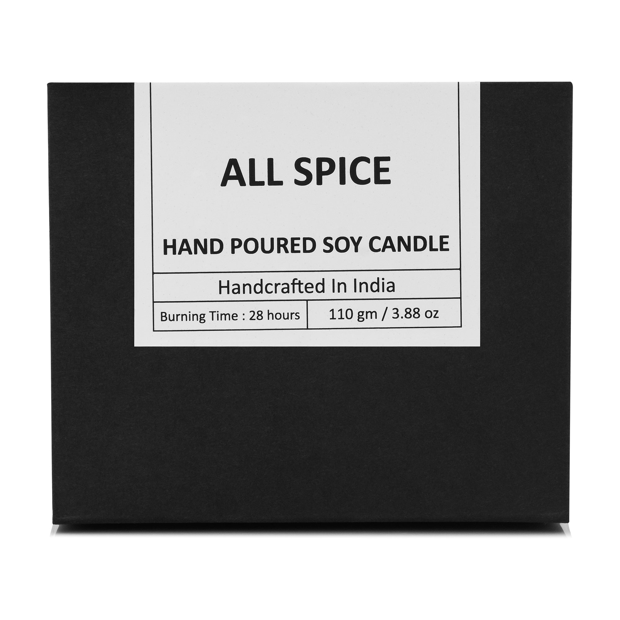 Earthen Essence Luxury Scented Candle ALL SPICE | Travel Tin Jar Candle | 100% Natural Soy Wax With Cotton Wick | Smokeless & Non-Toxic Candles | 110gm