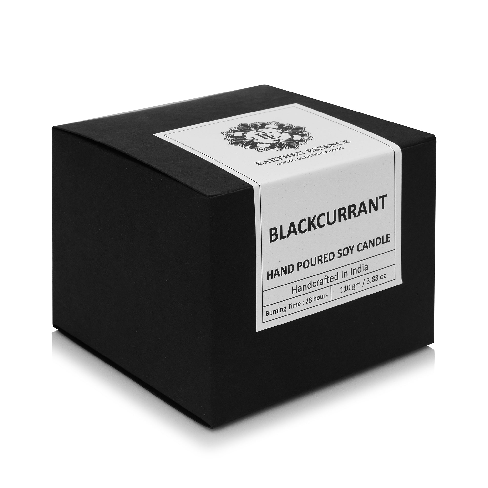 Earthen Essence Luxury Scented Candle BLACKCURRANT | Travel Tin Jar Candle | 100% Natural Soy Wax With Cotton Wick | Smokeless & Non-Toxic Candles | 110gm