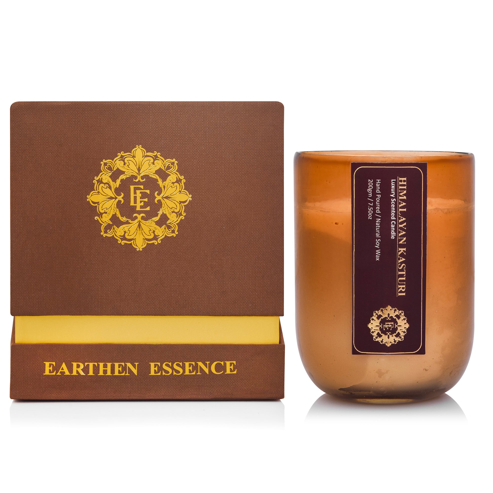 Himalayan Kasturi Fragrance Soy Wax Amber jar Candle 220gm