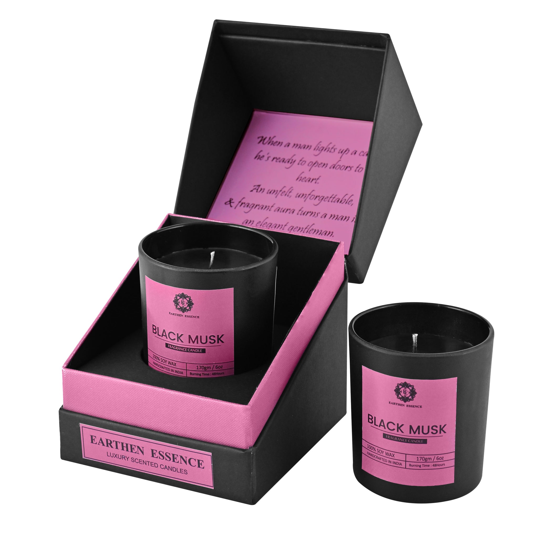 Noir Luxury Soy Wax Candle Scented Soy Wax Candle Natural 