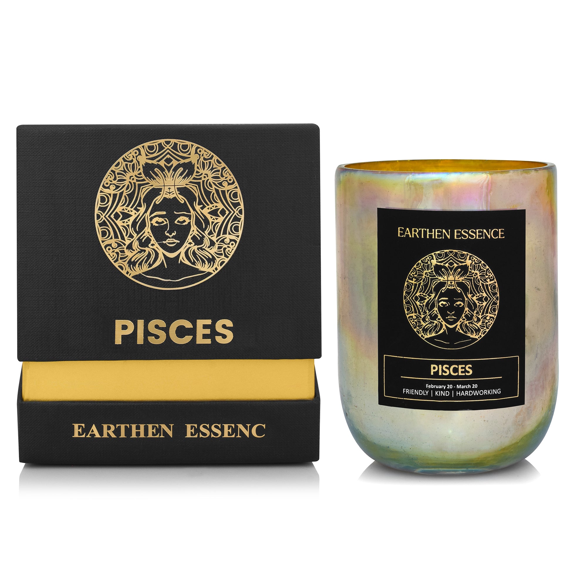 PISCES Zodiac  scented Candle With Natural Soya Wax and IFRA certified Fragrance SANDALWOOD, BERGAMOT & ORANGE | 220gm