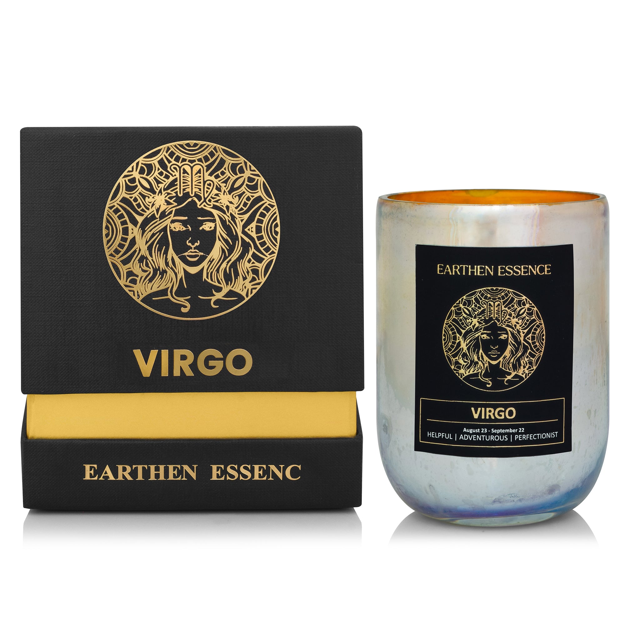 VIRGO Zodiac scented Candle With Natural Soya Wax and IFRA certified Fragrance FRANKNCENSE, YLANG YLANG & LIME | 220gm